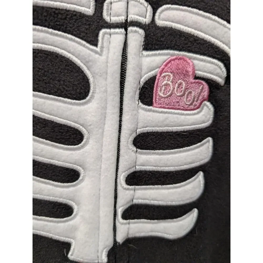 PJ & Pumpkins Halloween Skeleton Costume Toddler One-Piece Hearts Girls Size 12M